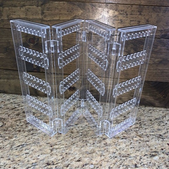 Acrylic 5 Tier 4 panel Foldable Earring Holder Rack Stand Jewelry Organizer - Picture 6 of 12